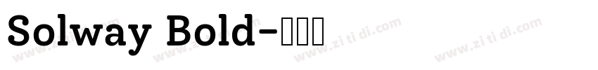 Solway Bold字体转换